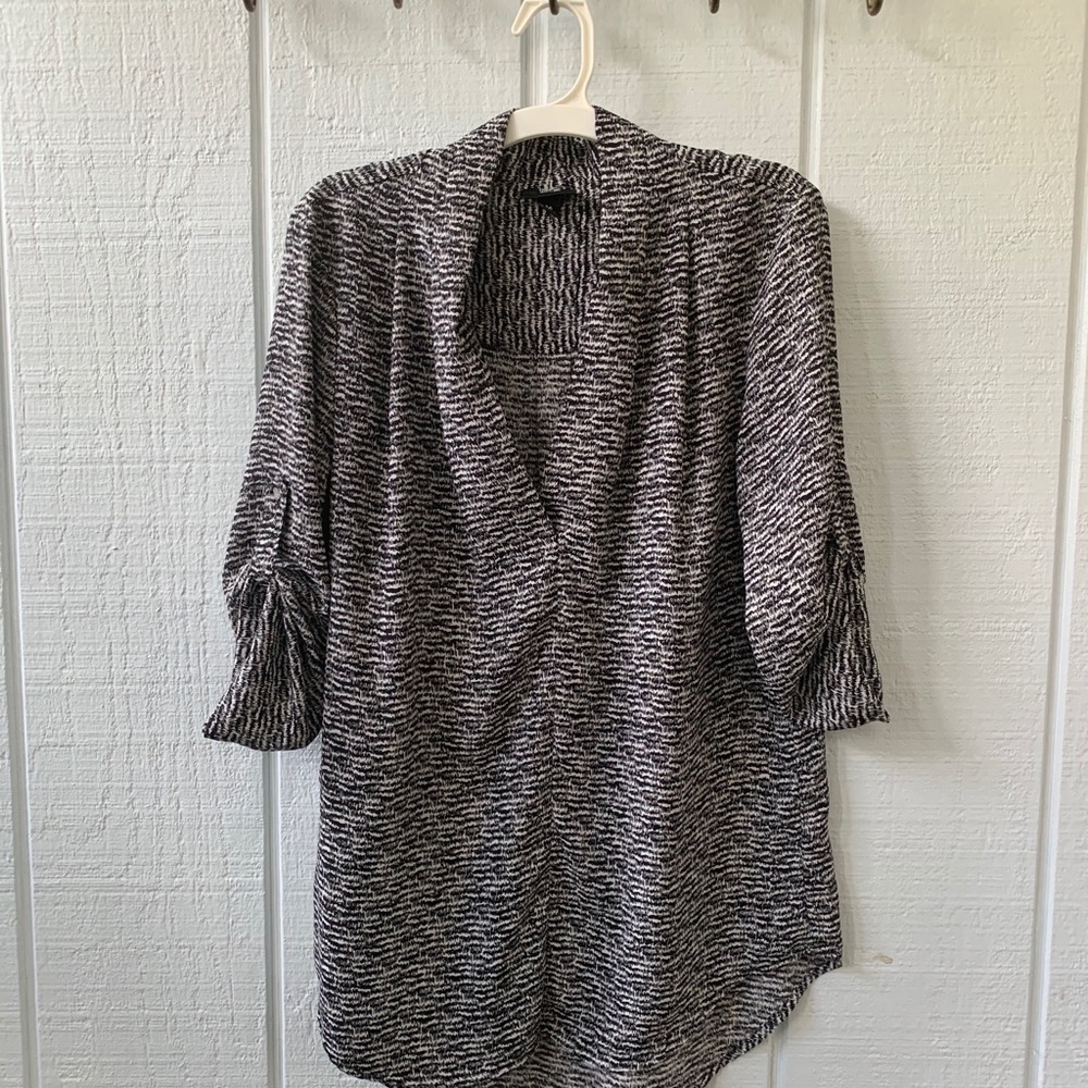 patterned tunic blouse
